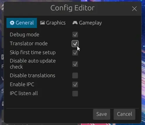 Config editor