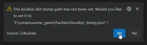 Localize dict dump prompt